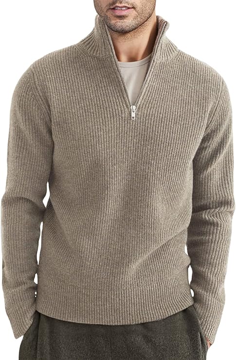Stylowy Sweter z zamkiem dla Męskie (Włoski fason)