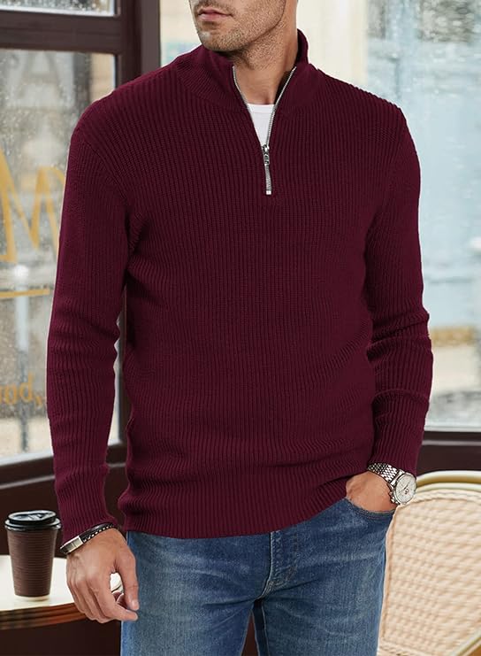 Stylowy Sweter z zamkiem dla Męskie (Włoski fason)