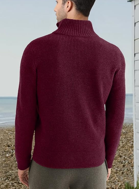 Stylowy Sweter z zamkiem dla Męskie (Włoski fason)