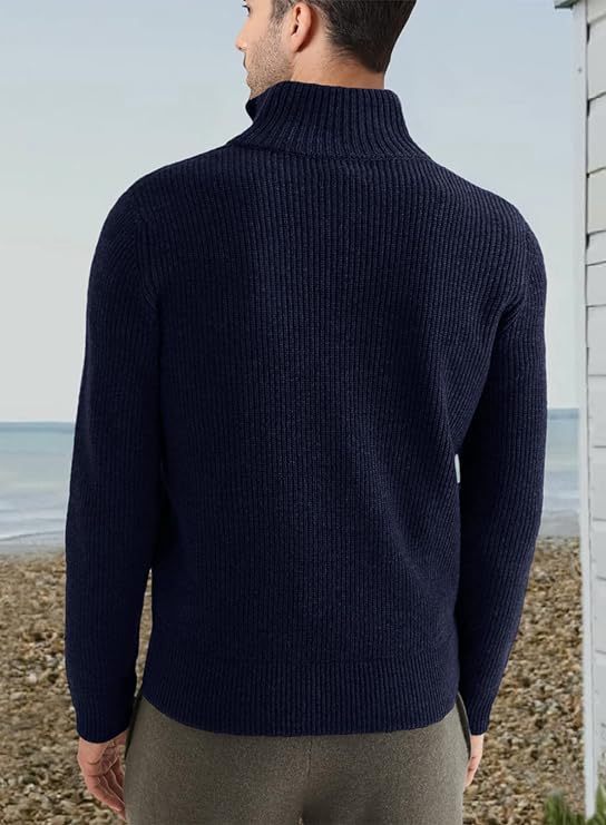 Stylowy Sweter z zamkiem dla Męskie (Włoski fason)