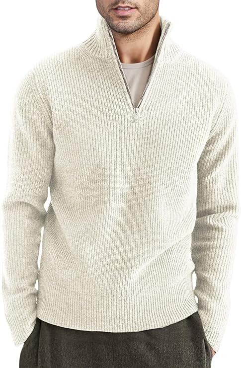 Stylowy Sweter z zamkiem dla Męskie (Włoski fason)
