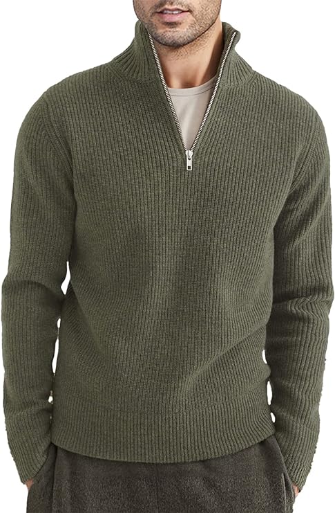 Stylowy Sweter z zamkiem dla Męskie (Włoski fason)