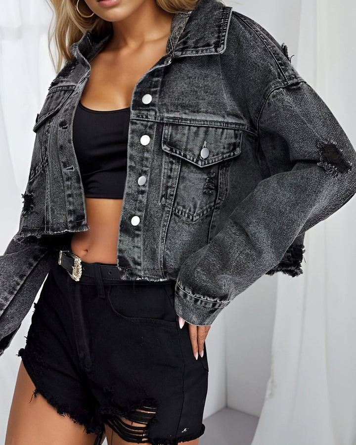 denim krótka kurtka