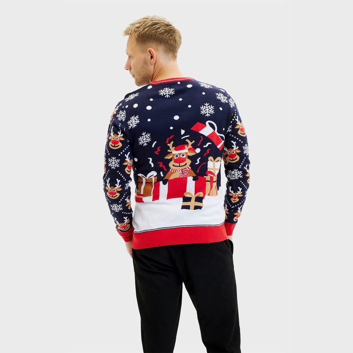 Bringing Christmas Gifts Christmas Sweter Męskie