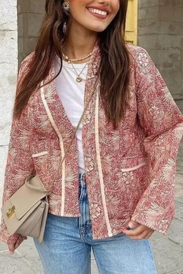 Prwt Loose V-Neck kardigan bawełna kurtka