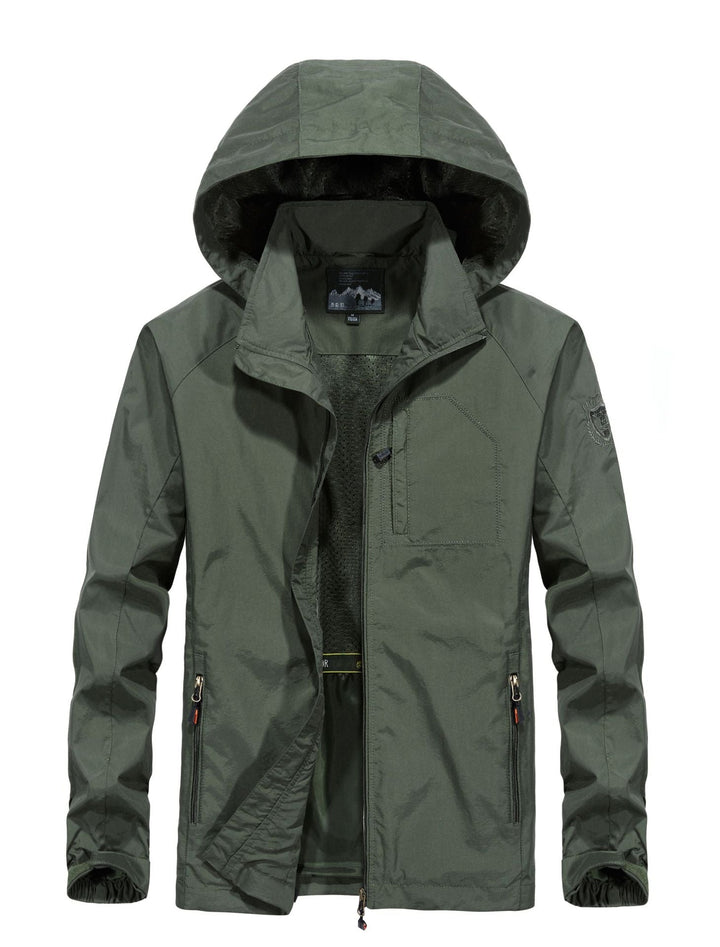 Męska lekka All-Weather field kurtka z kapturem, Mesh Lwwg, i zamkiemed kieszeniami