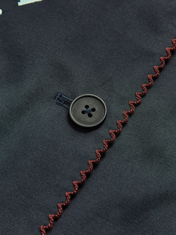 Embroidered Lapel kurtka