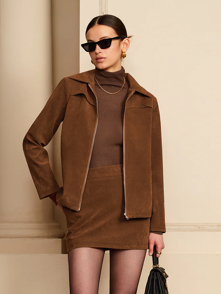 Zamkiem kurtka z Shoulder Pads