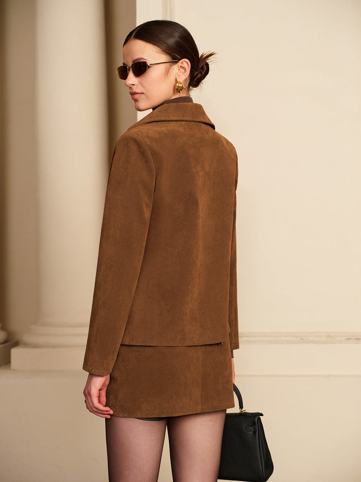 Zamkiem kurtka z Shoulder Pads