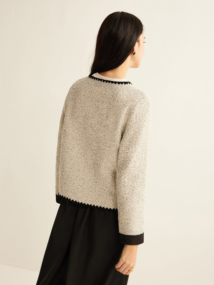 Trim Tweed krótka kurtka