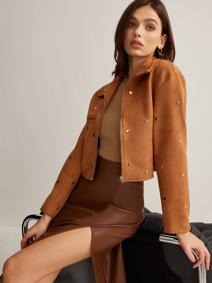 Zamkiem Crop kurtka