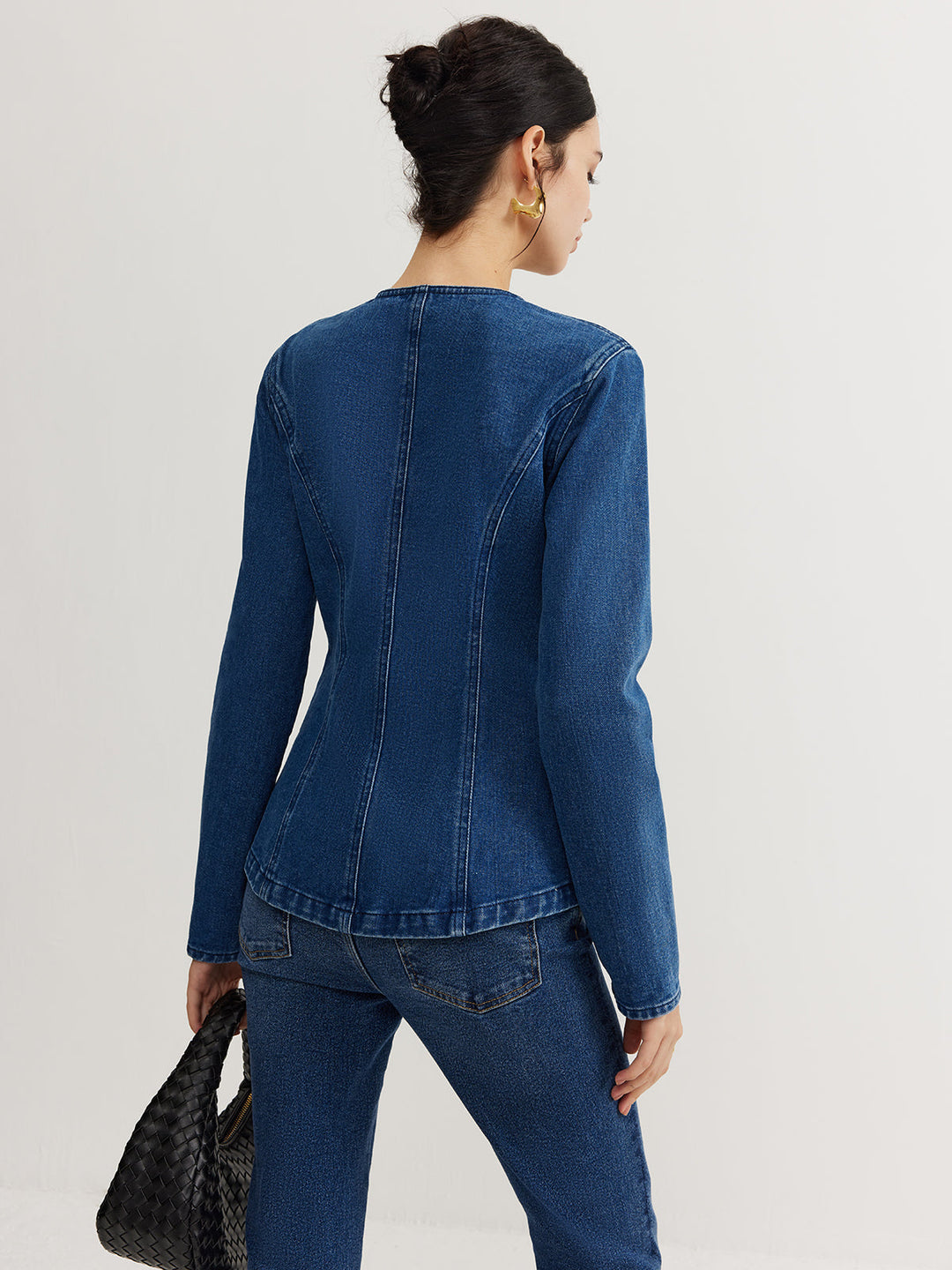 Down denim Slim kurtka