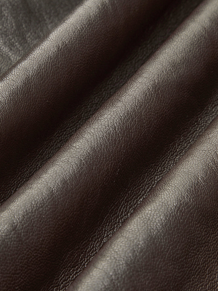 Pu-skóra Belt kurtka