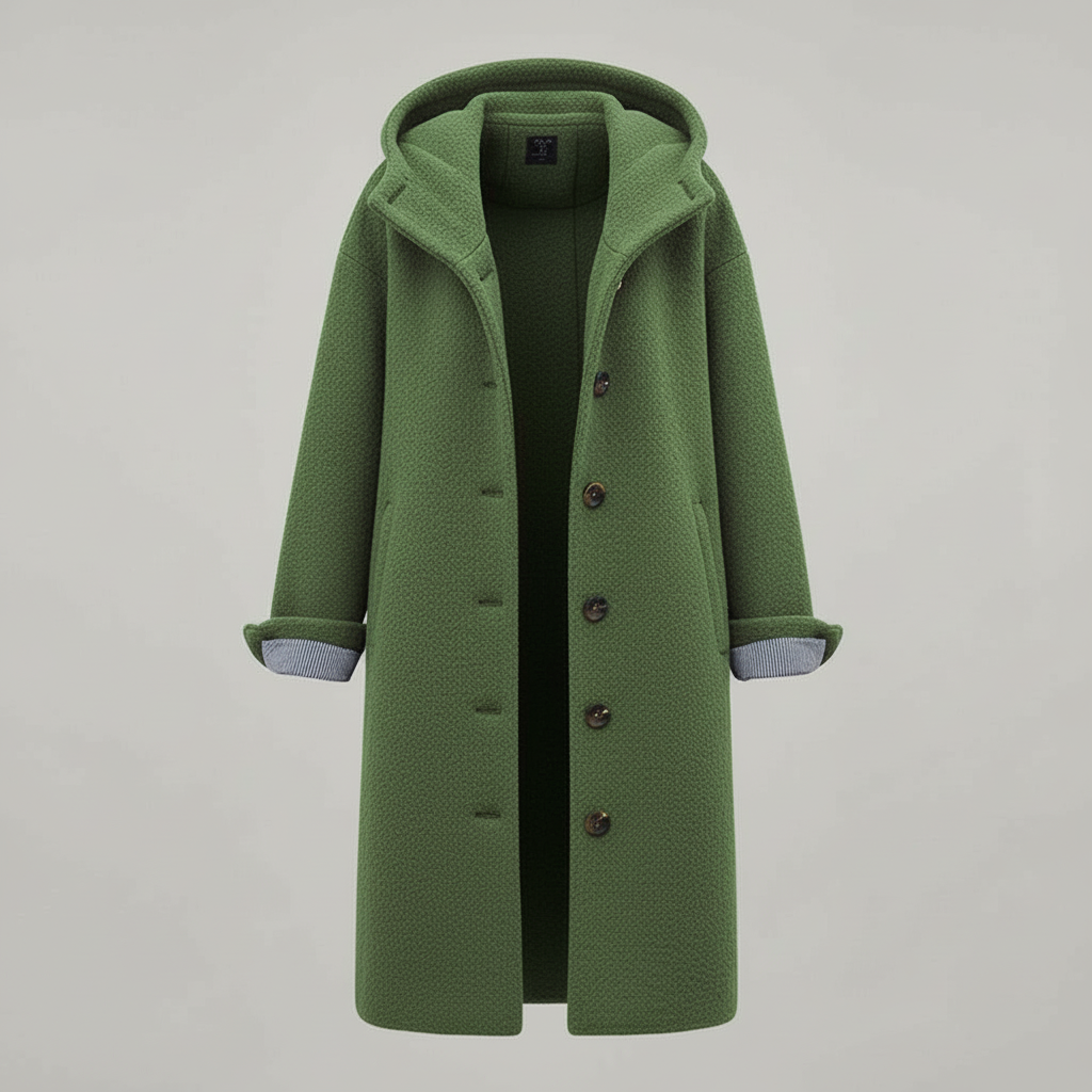 Elegancka Zimowy Płaszcz Damskie Komfort Długa Płaszcz Polar