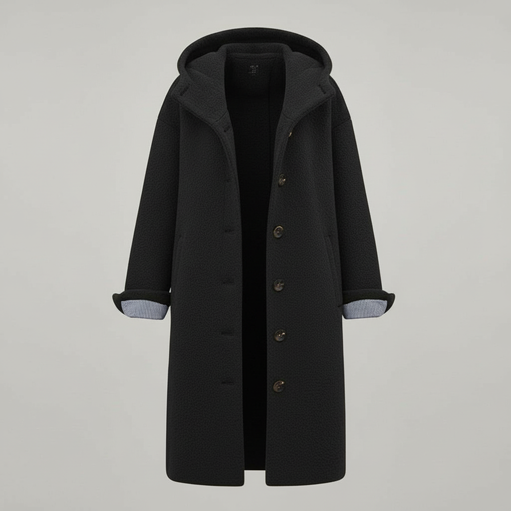 Elegancka Zimowy Płaszcz Damskie Komfort Długa Płaszcz Polar