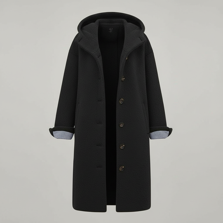Elegancka Zimowy Płaszcz Damskie Komfort Długa Płaszcz Polar