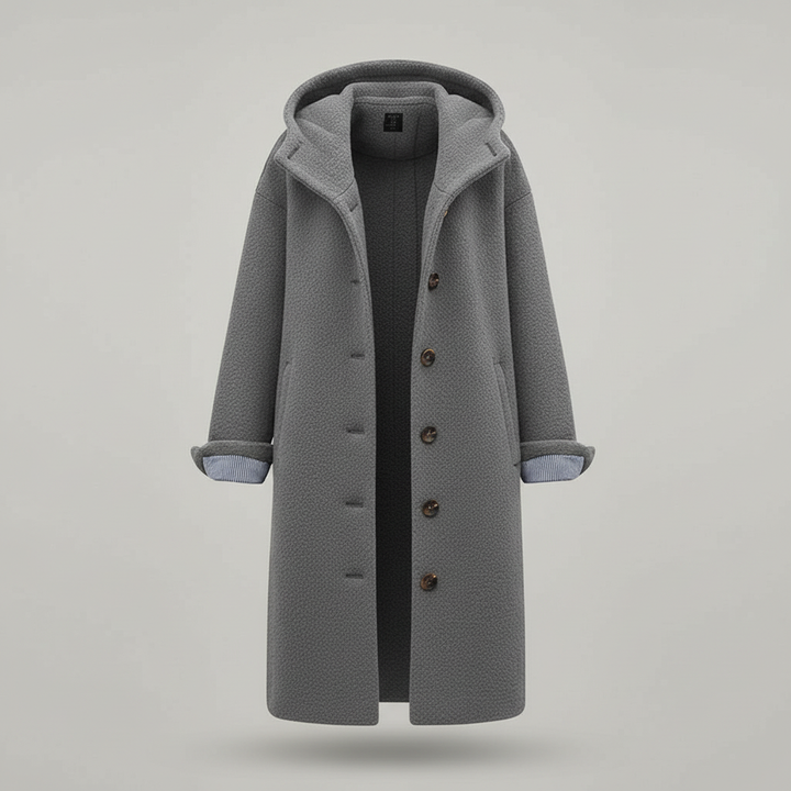 Elegancka Zimowy Płaszcz Damskie Komfort Długa Płaszcz Polar