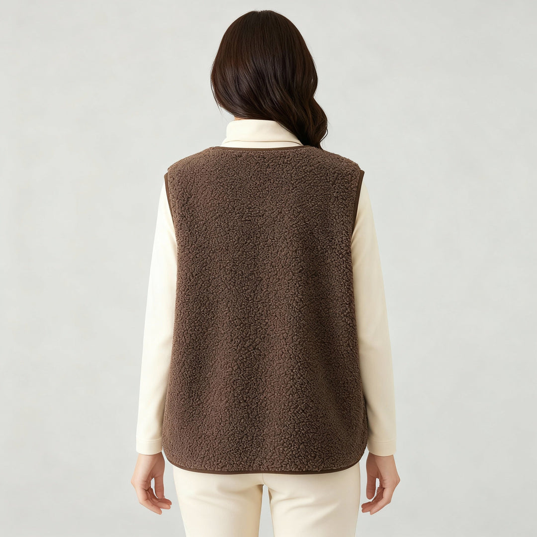 Wwter ciepła elegancki fleece kamizelka kobiet