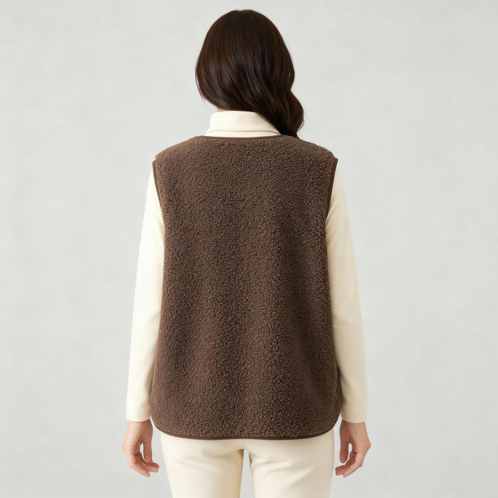Wwter ciepła elegancki fleece kamizelka kobiet