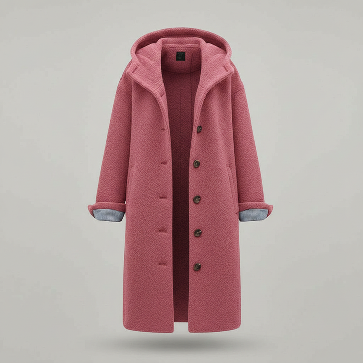 Elegancka Zimowy Płaszcz Damskie Komfort Długa Płaszcz Polar