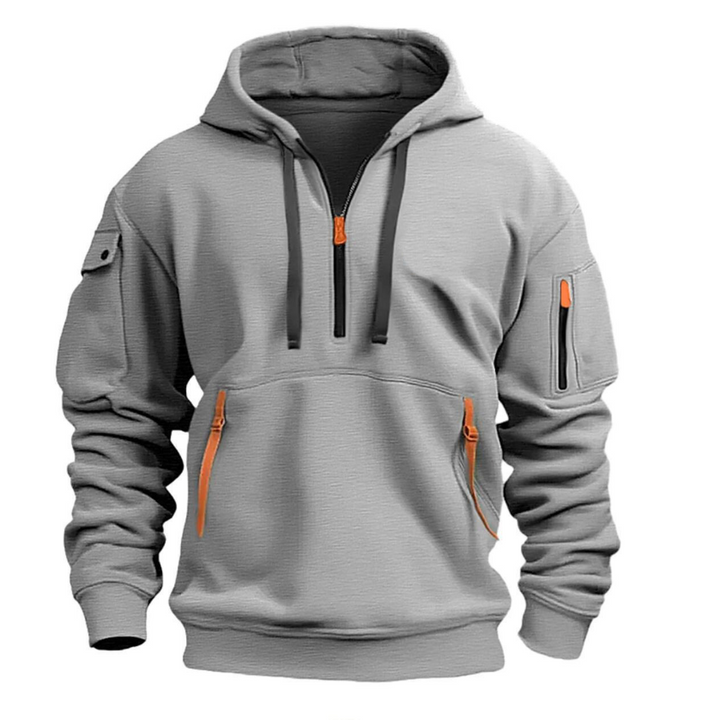Męskie’s Długa Rękaw Utility Kieszeń Styl Bluza z kapturem