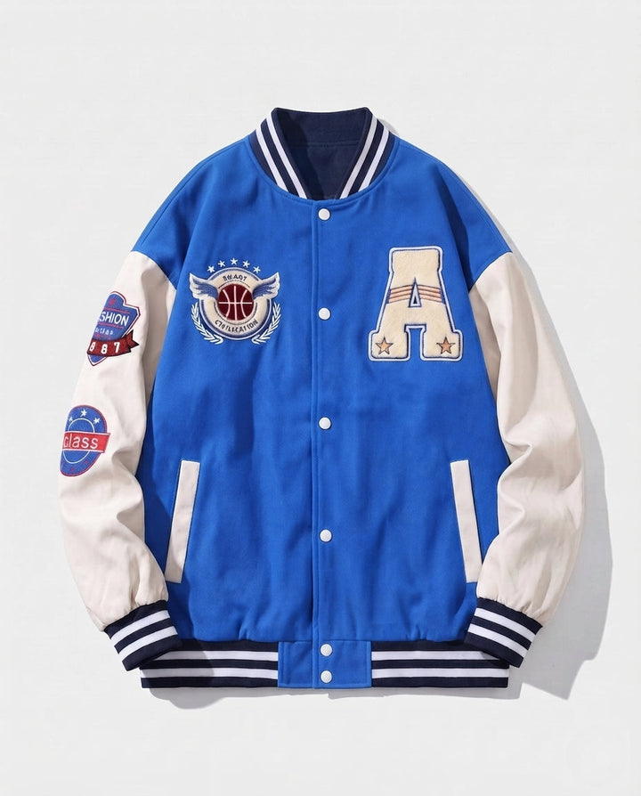 Męski Trendy Varsity Kurtka