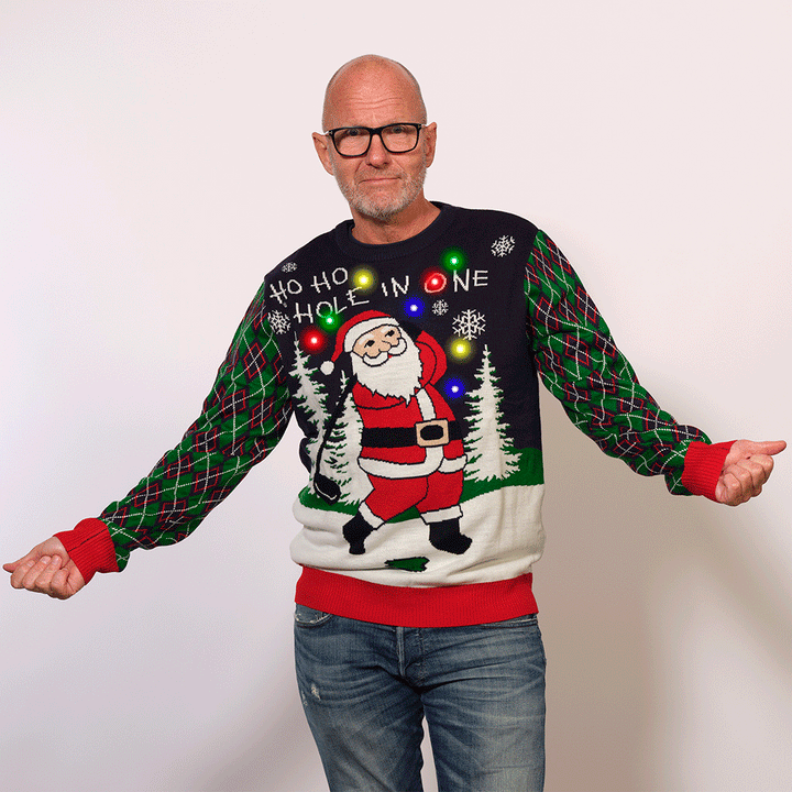 Ho Ho Hole W One Christmas Sweter Męskie