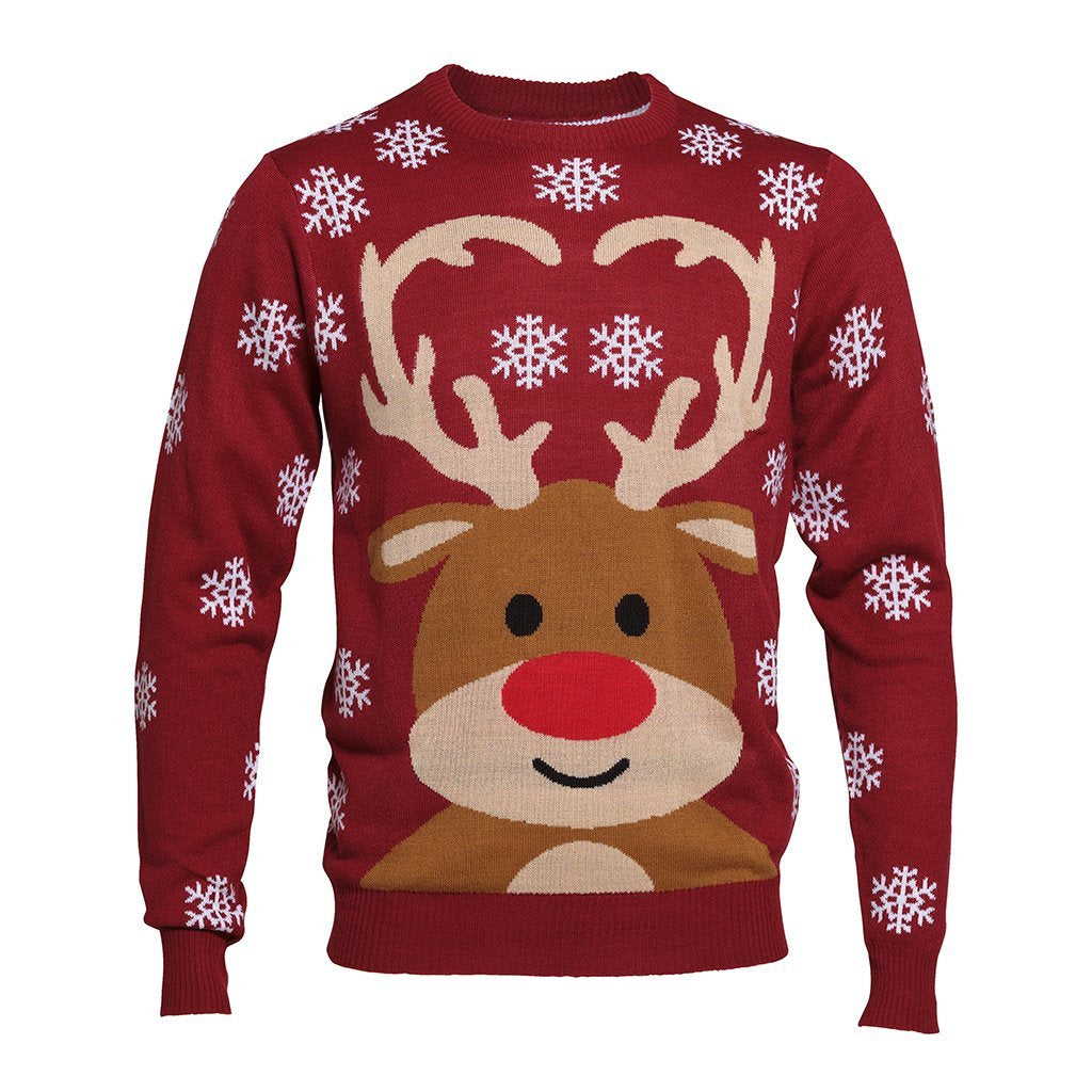 Sweet Reindeer Christmas Sweter Męskie
