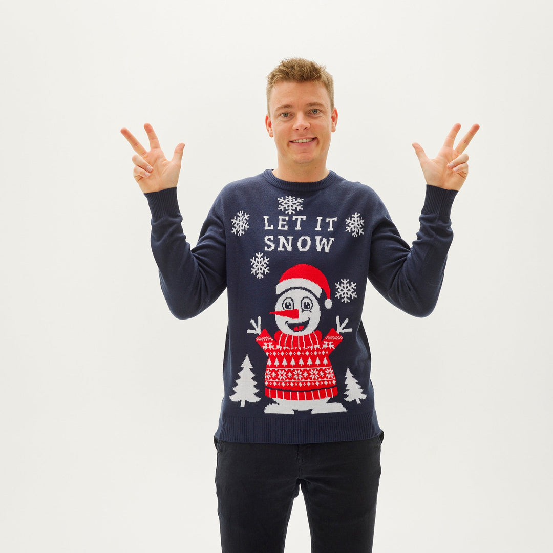 Let To Śnieżny Christmas Sweter Męskie