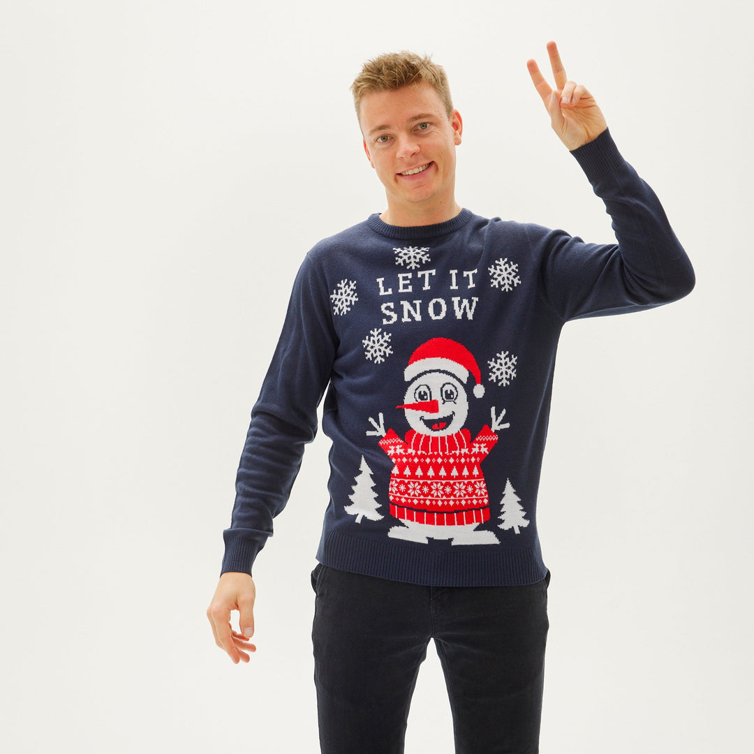 Let To Śnieżny Christmas Sweter Męskie