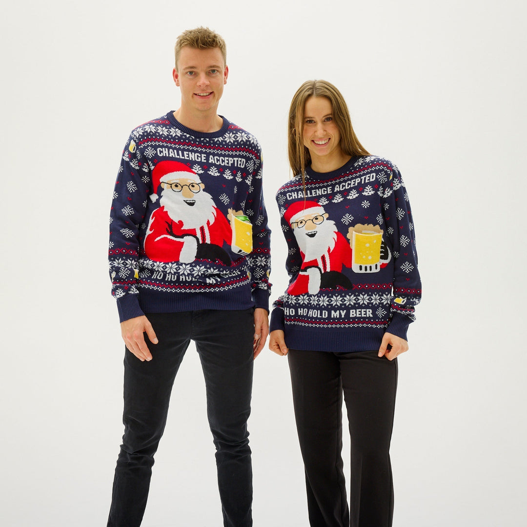 Ho Ho Hold My Beer Bluza Męskie
