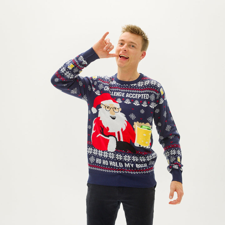 Ho Ho Hold My Beer Bluza Męskie