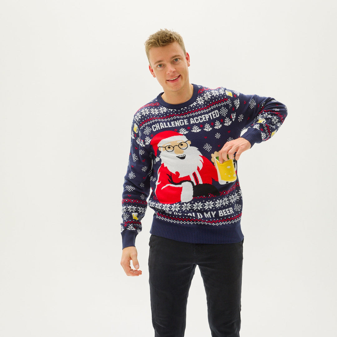 Ho Ho Hold My Beer Bluza Męskie