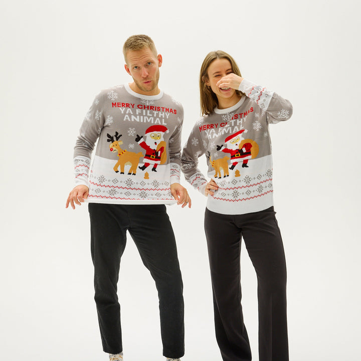 Ya Filthy Zwierzęcych Christmas Sweter Męskie