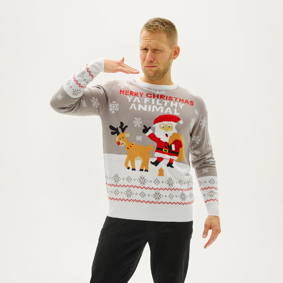 Ya Filthy Zwierzęcych Christmas Sweter Męskie
