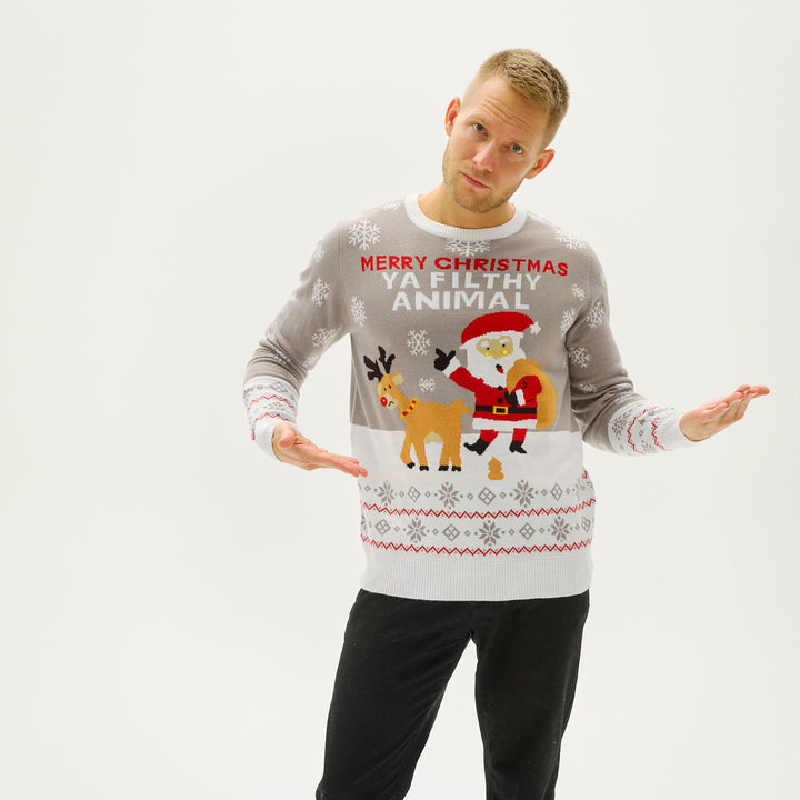 Ya Filthy Zwierzęcych Christmas Sweter Męskie