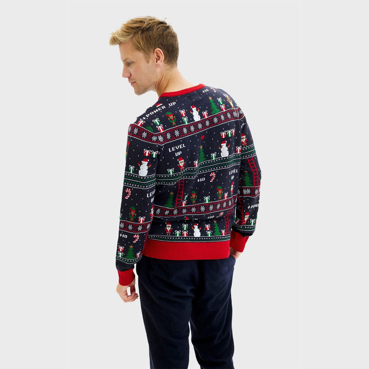Vintage Gamer Christmas Sweter Męska