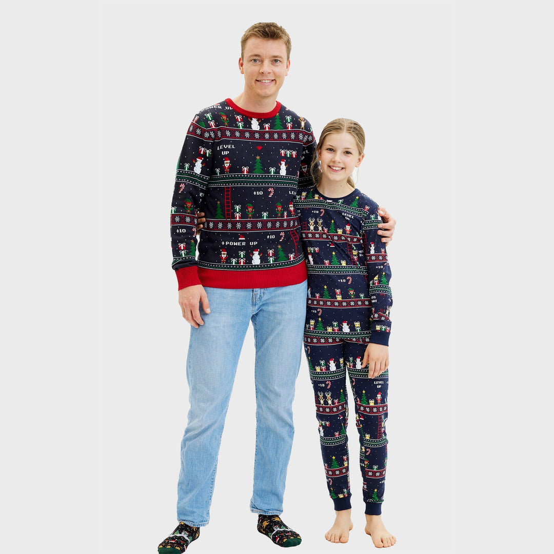 Vintage Gamer Christmas Sweter Męska