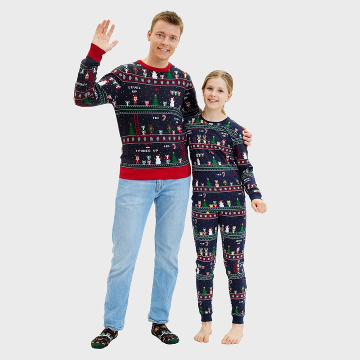 Vintage Gamer Christmas Sweter Męska