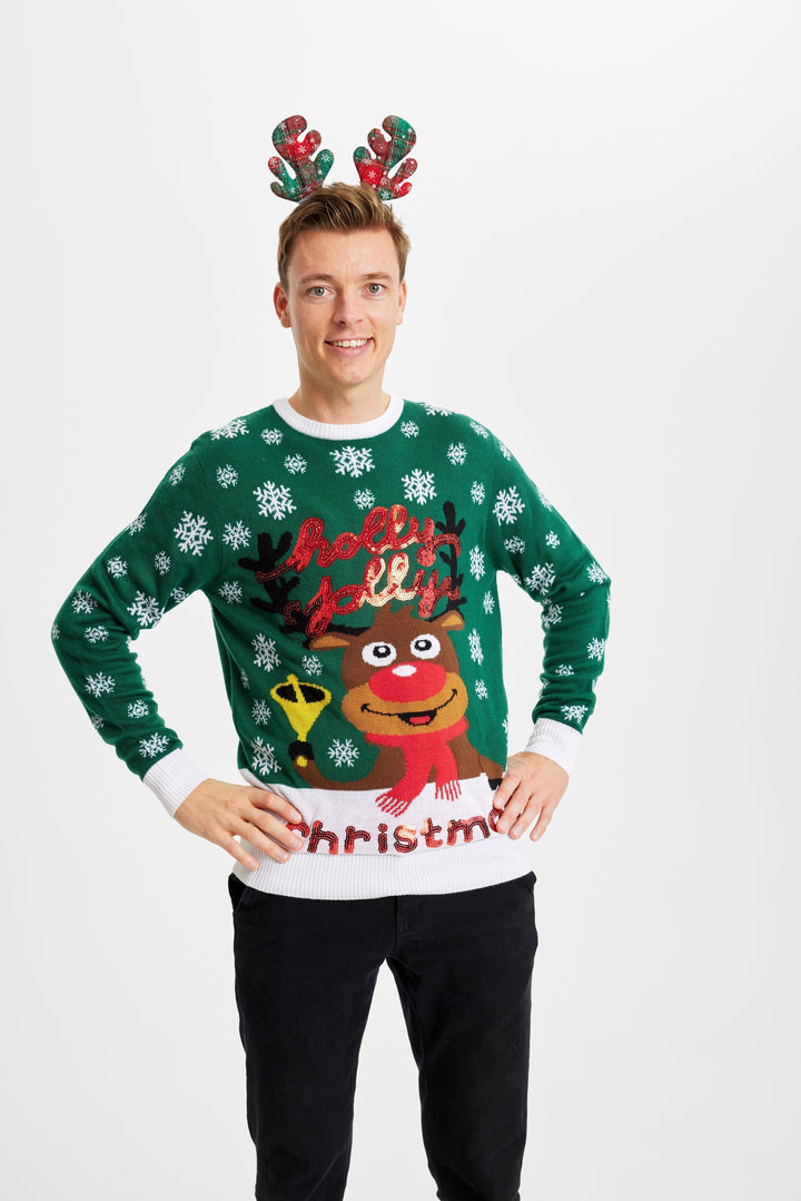 Holly Jolly Christmas Christmas Sweter Męskie