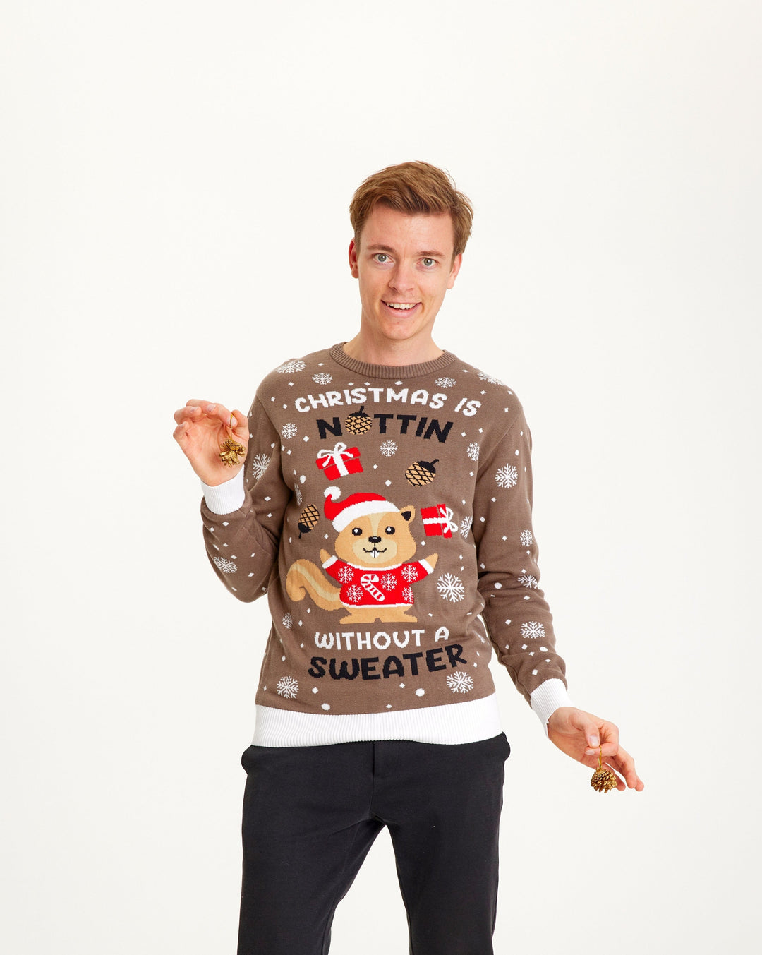 Christmas Jest Nuttin Bez Christmas Sweter Męskie