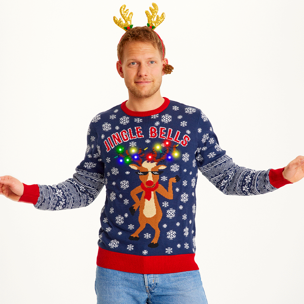 Jingle Bells Christmas Sweter Męskie