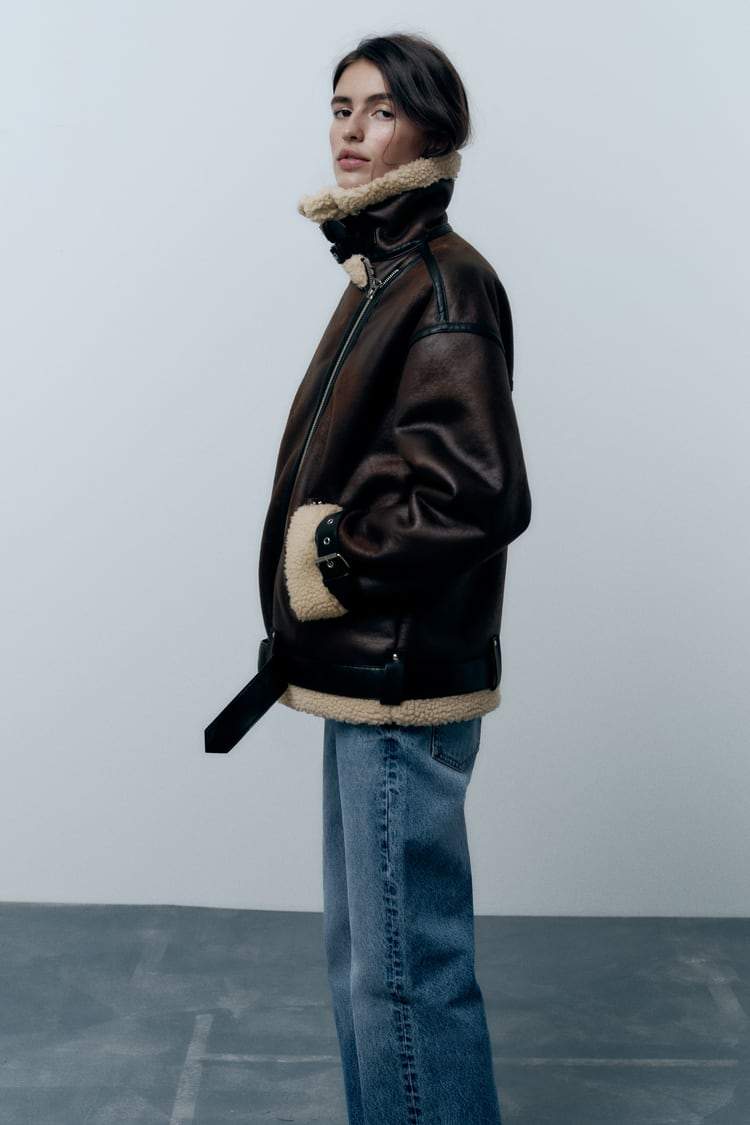 Kurtka z Lapel z Synthetic materiał