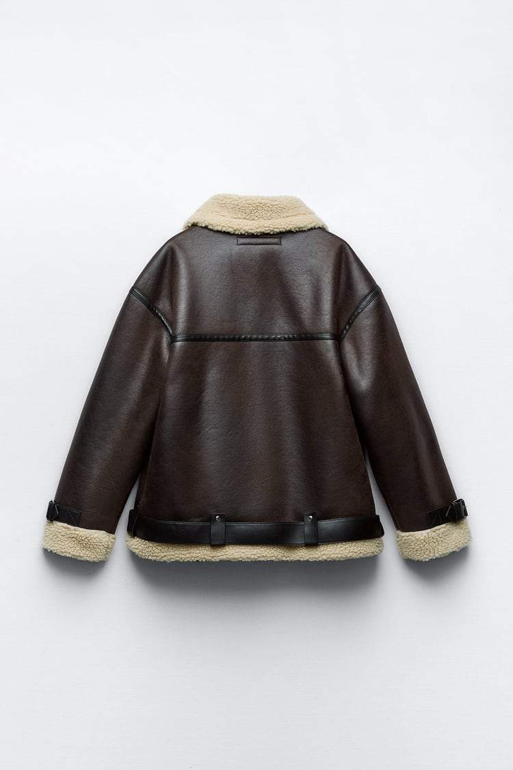 Kurtka z Lapel z Synthetic materiał
