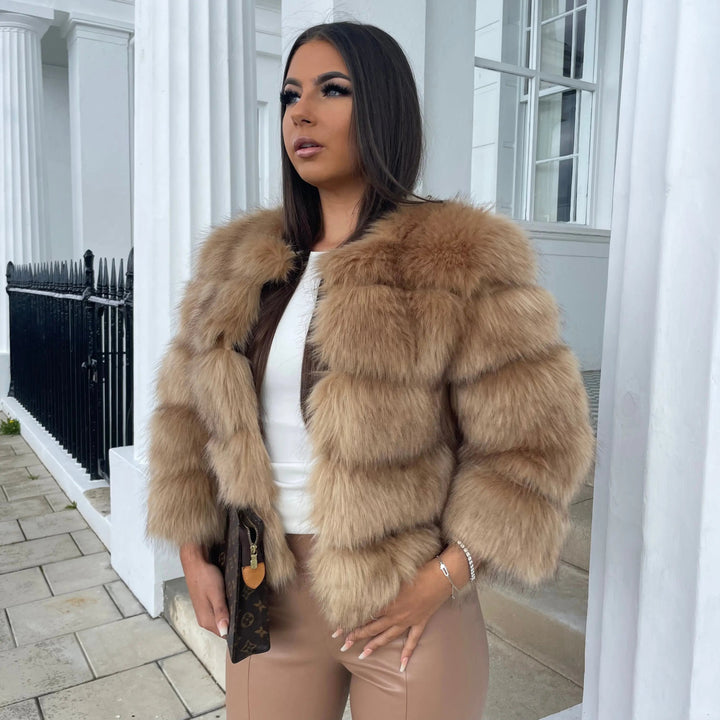 Damska wysoki Quality imitacja Fur kurtka zimowa z Luxurious design i Comdlatable krój