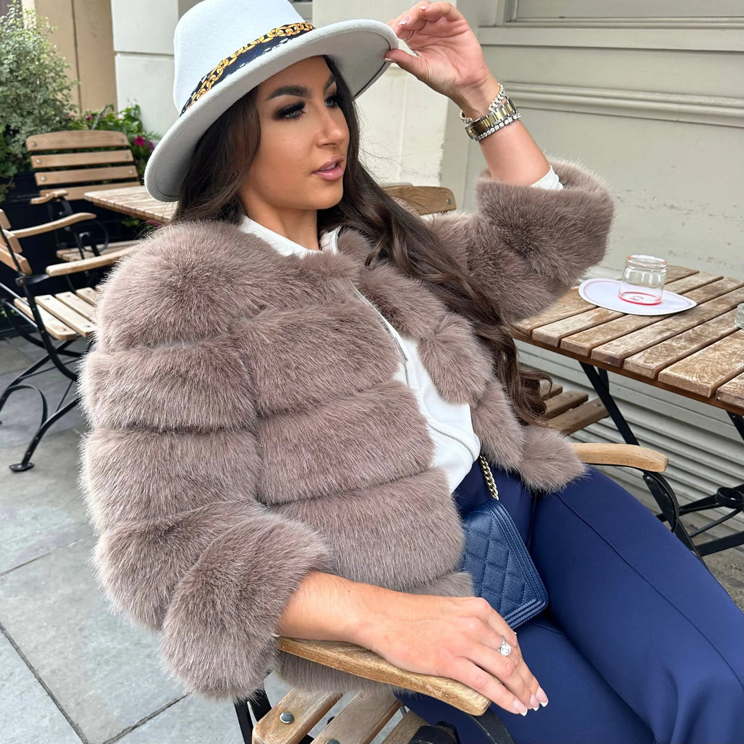 Damska wysoki Quality imitacja Fur kurtka zimowa z Luxurious design i Comdlatable krój