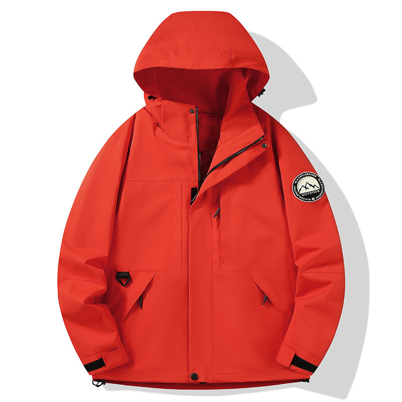 Damska wodoodporna hardshell outdoor kurtka z kapturem i multifunction kieszeniami Lumaza