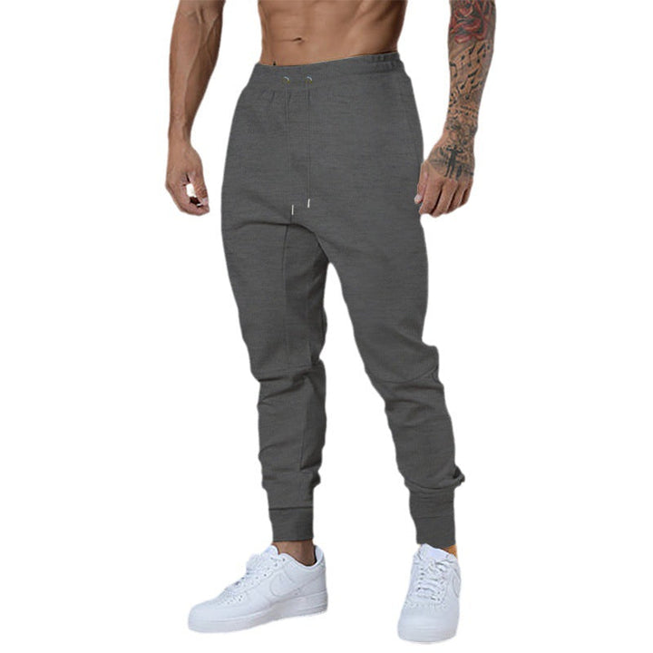 Męska Slim-Tapered Sweat Jogger z Elastyczny Tunnel Ściągacz Waistband &amp; Prążkowany Ankle Mankiety
