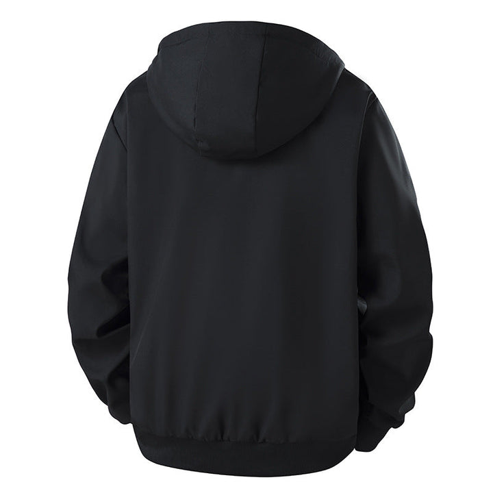 Herren Kapuzenjacke mit Teddyfutter, windabweisendem Außenstoff und geradem Schnitt
