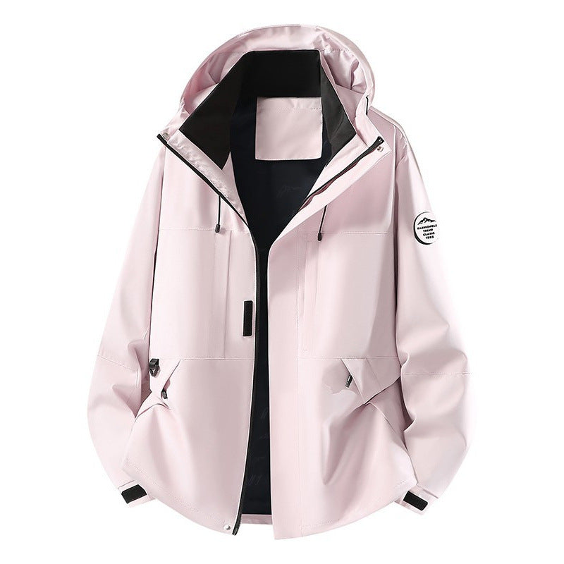 Męska Technical softshell kapturemed kurtka z ukryty przód zamkiem i multifunction kieszeniami